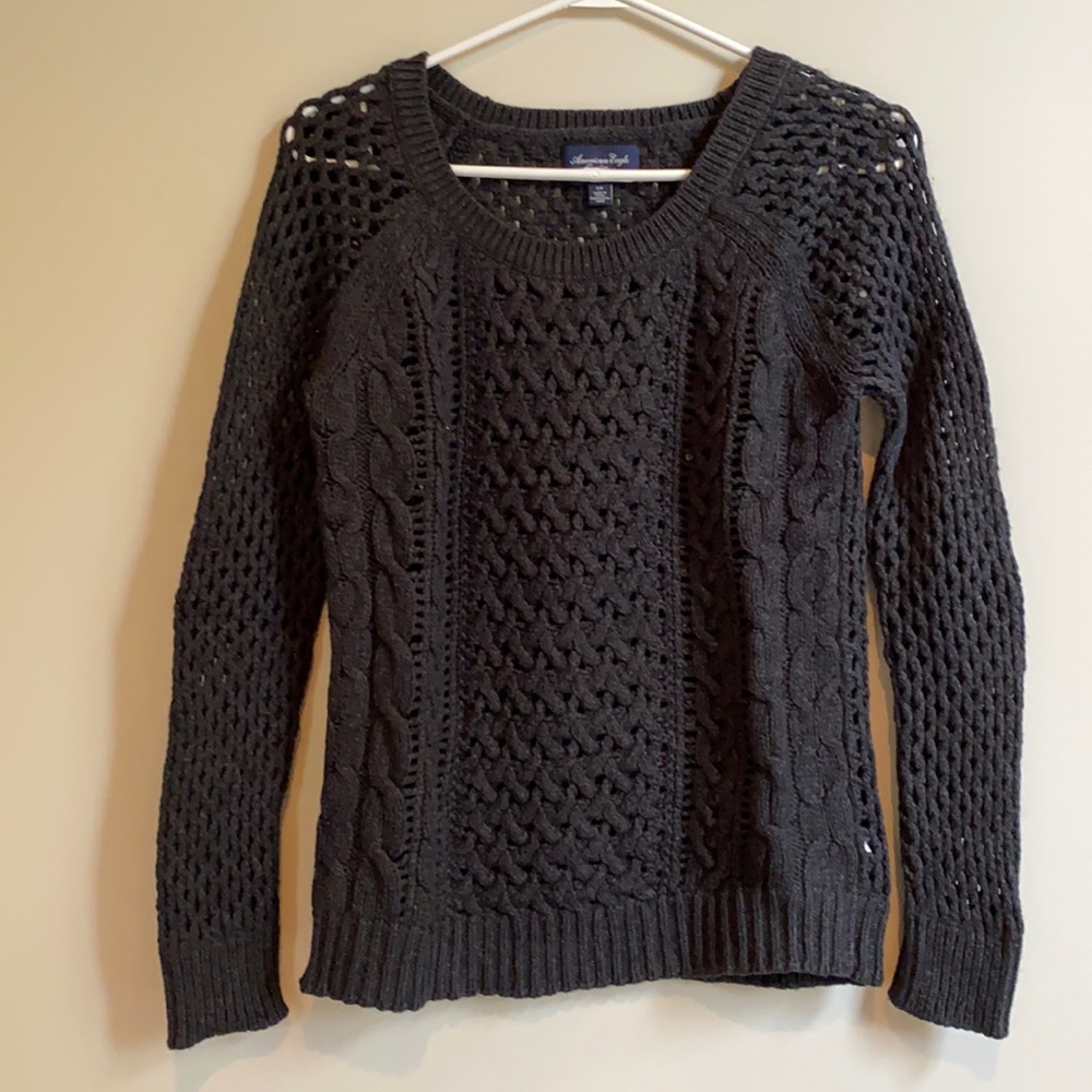 AE dark grey knit sweater